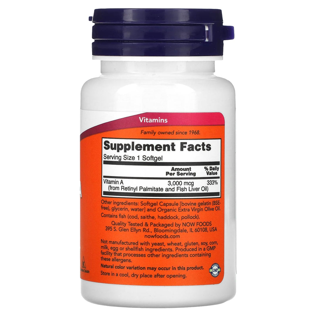 Now Foods Vitamin A 10,000 IU 100 Sgels