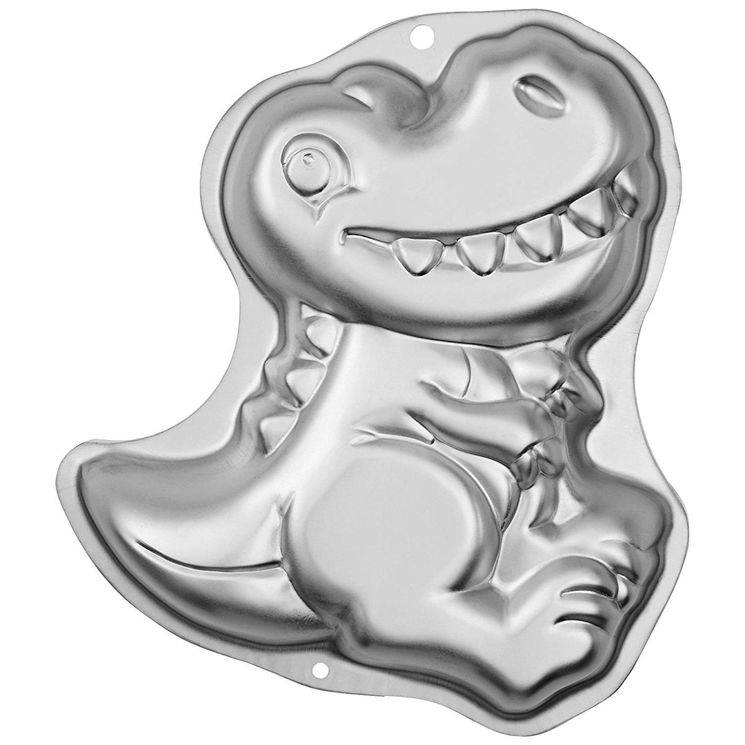 Dinosaur Cake Pan, Kids 3D Birthday Cake Pan, Silver, Aluminum