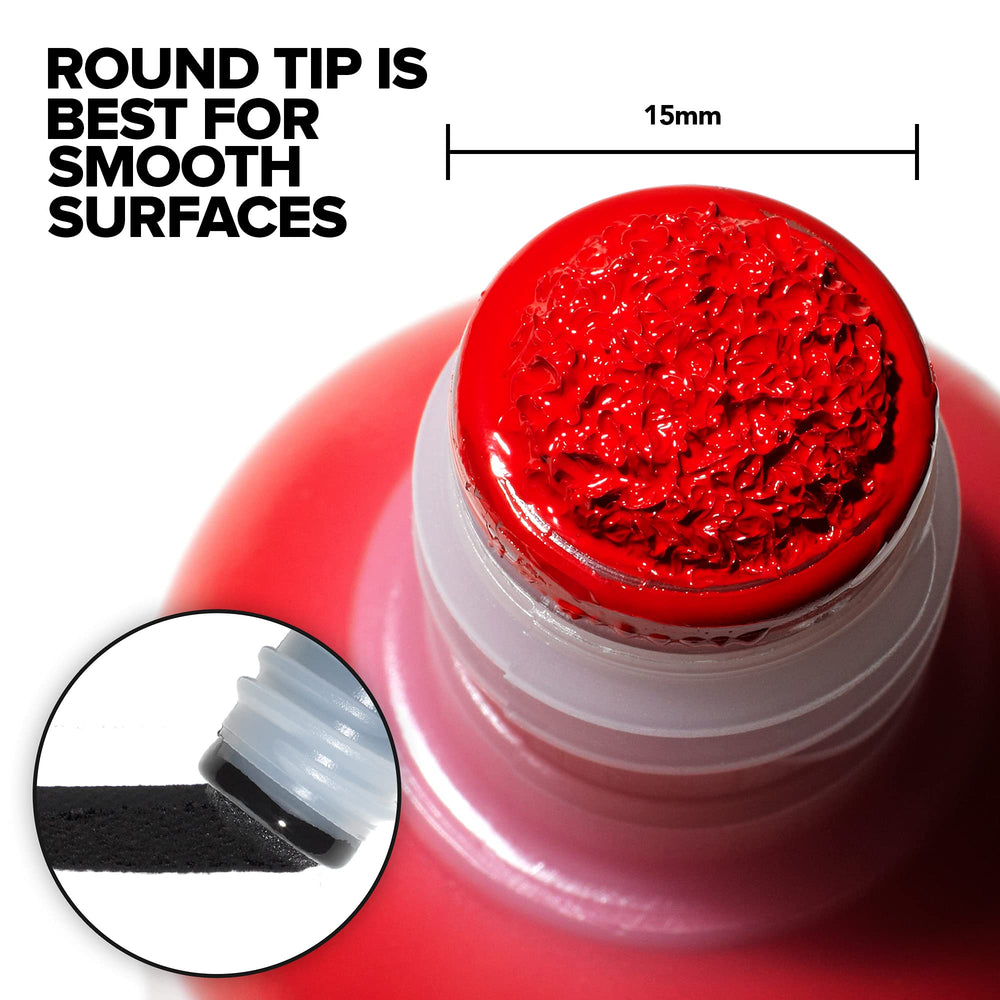 K-60 Black Paint Marker - Vibrant and Opaque Fine Art Graffiti Markers for Canvas Metal Glass Paper and More - Alcohol-Based Permanent Graffiti Mop Paint Marker for Lasting Tags