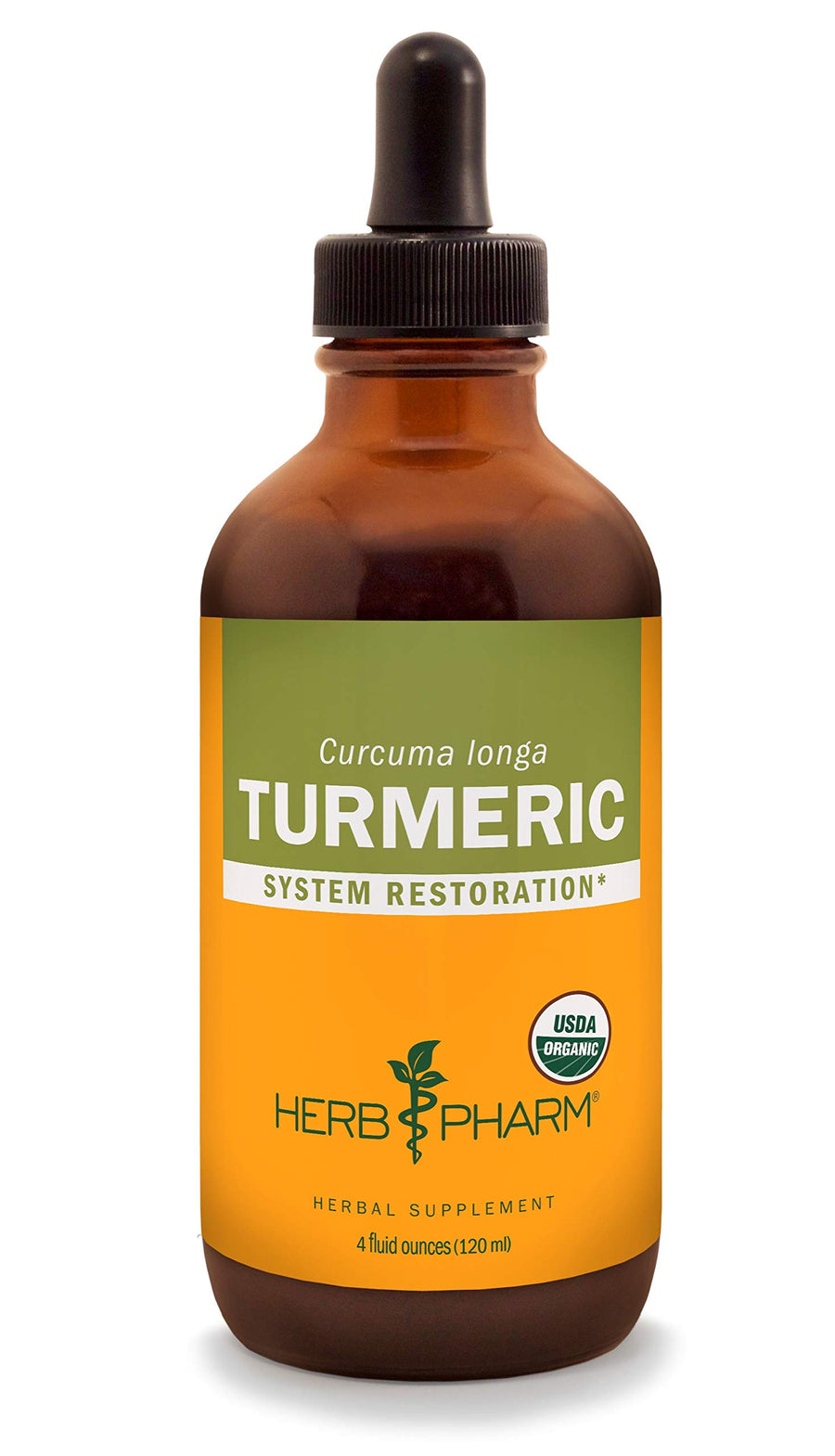 Certified Organic Turmeric Root Liquid Extract for Musculoskeletal System Support - 4 oz