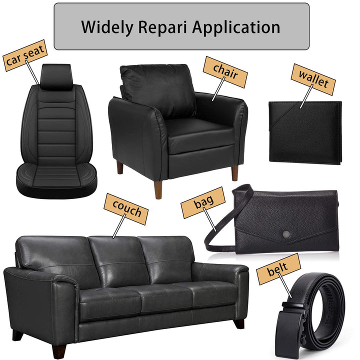 Leather Repair Patch, Leather Tape, Self-Adhesive Leather Patches for Couch, Sofa, Furniture, Car Seat, Jacket | No Heat Required Leather Patch 3 x 62 inch -Dark Brown