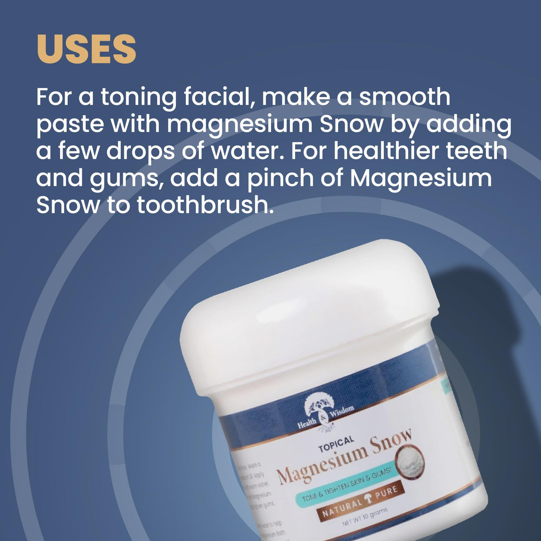 Heath and Wisdom Magnesium Snow - Magnesium Bath Soak, 