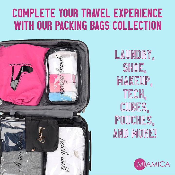 Miamica Travel Laundry Bag, Lilac FLoral – Measures 21”