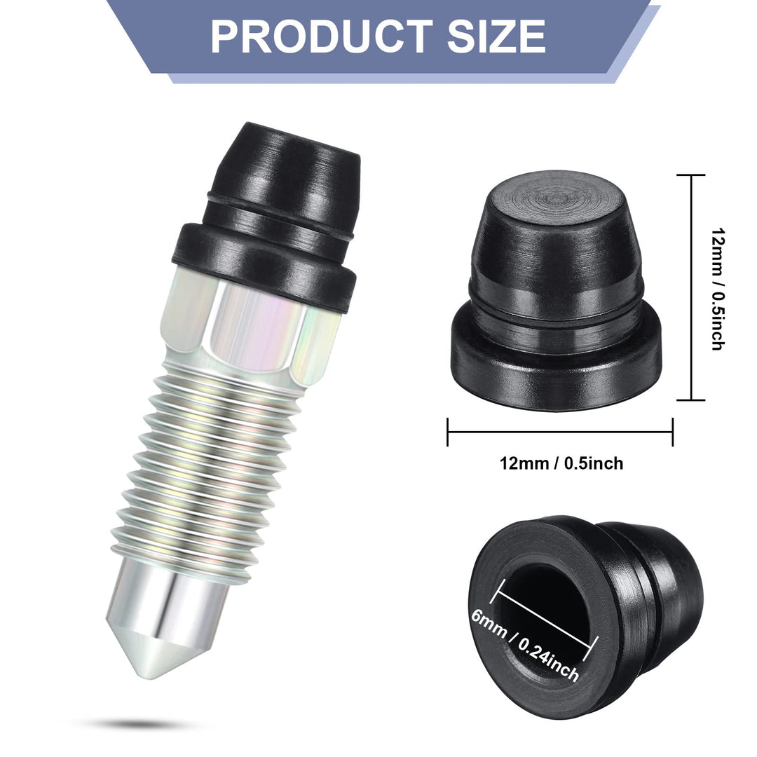 18 Pieces Brake Bleeder Cap Grease Fitting Caps Rubber Zerk Covers Brake Caliper Dust Cover Brake Bleeder Nipple Cap for Cars and Motorcycles