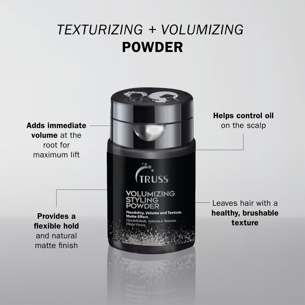 Truss Volumizing Styling Powder - Hair Powder & Hair Texturizer For Immediate Volume - Provides Soft-texture, Easy To Wash Out, And Controls Oil On The Scalp