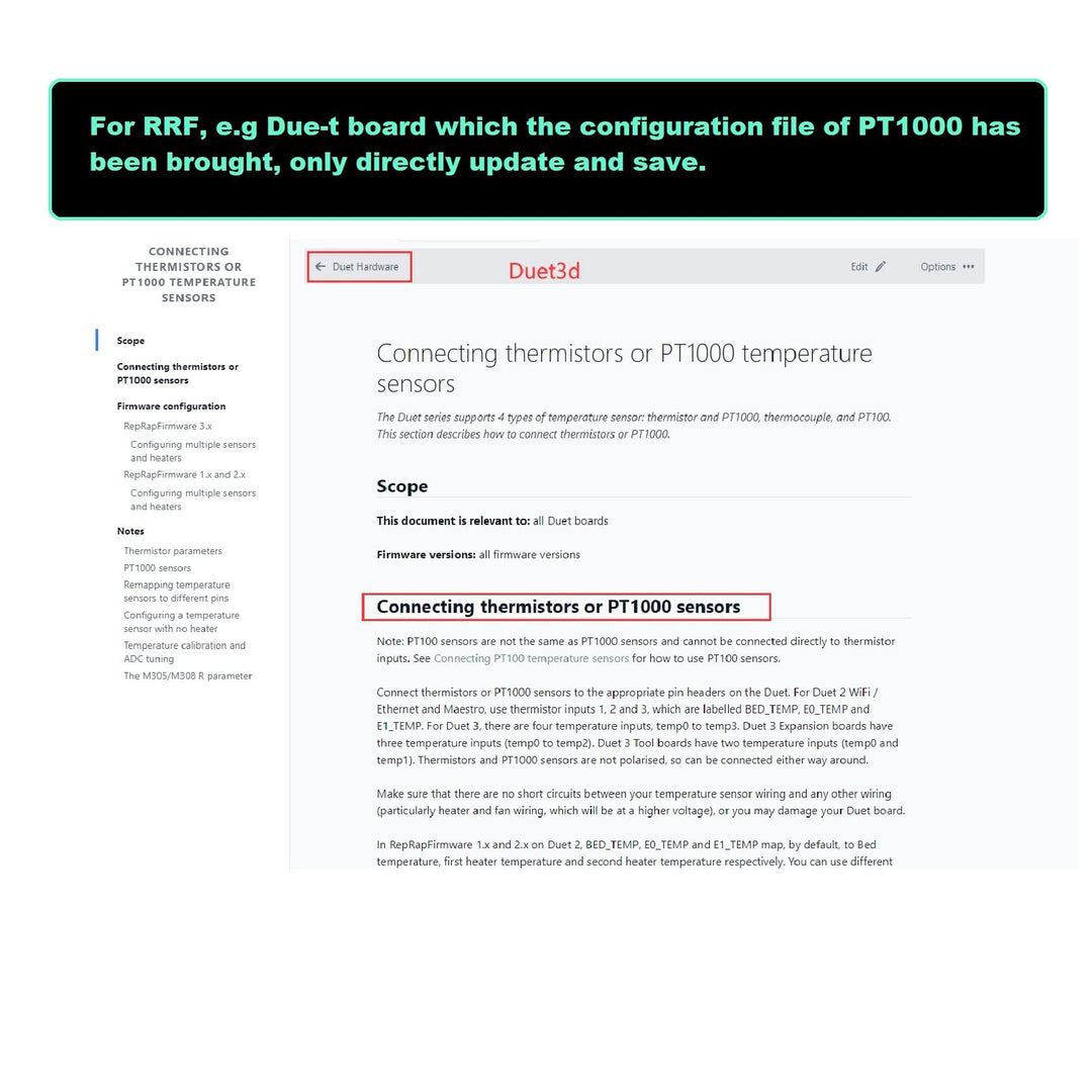BCZAMD PT1000-550BW Temperature Sensor Probe for CR-10 Plating Copper/3D Volcan/ V6 Brass 3D Printer Heater Block Thermistor Sensor Probe Resistant to high Temperature 1.5M/ 59 inch