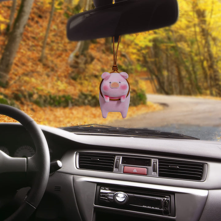Swinging Duck Car Hanging Ornament, Cute Swing Duck Car Mirror Hanging Accessories, Swinging Duck Rearview Mirrors Car Pendant, Duck Car Decoration with Hat, 2 Pcs (1pack)