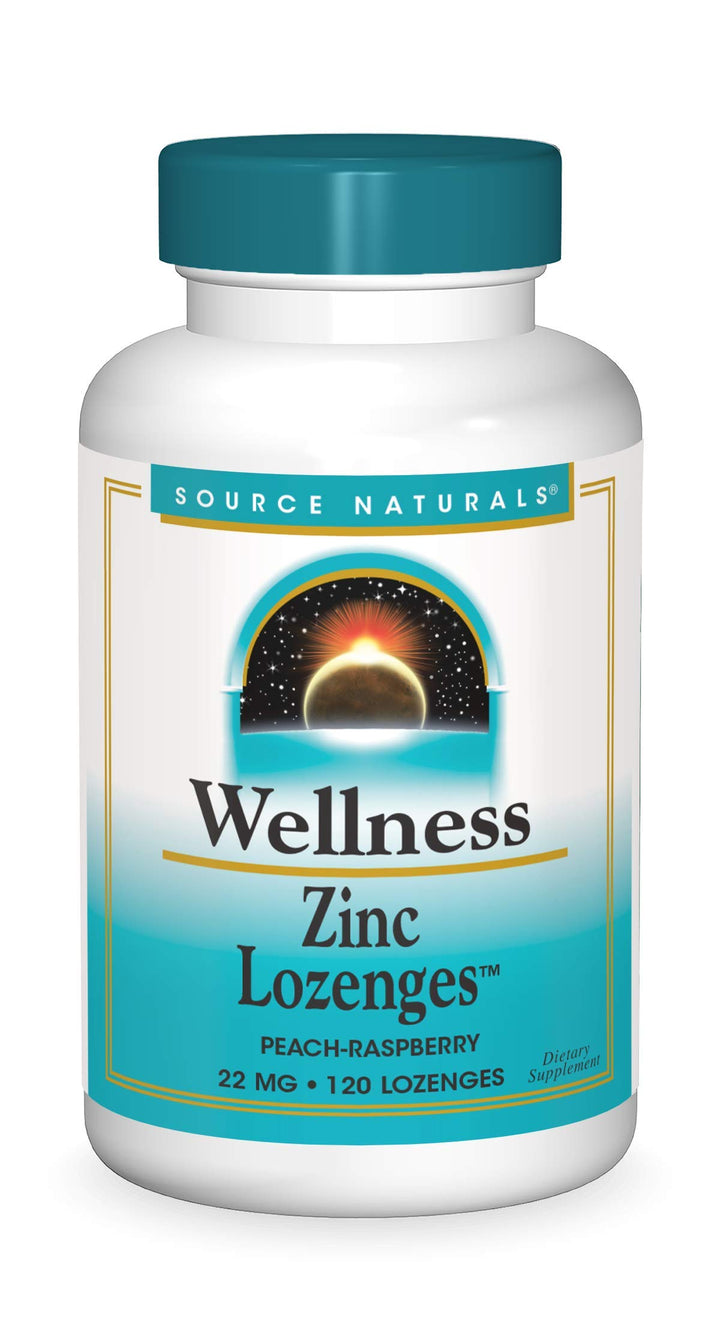 Source Naturals Wellness Zinc Lozenges, Peach-Raspberry