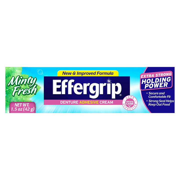 Effergrip Denture Adhesive Cream, 1.5 Ounce