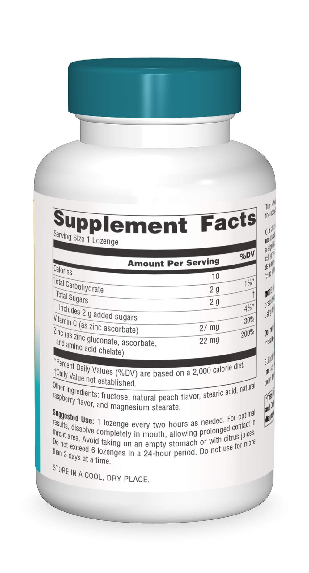 Source Naturals Wellness Zinc Lozenges, Peach-Raspberry