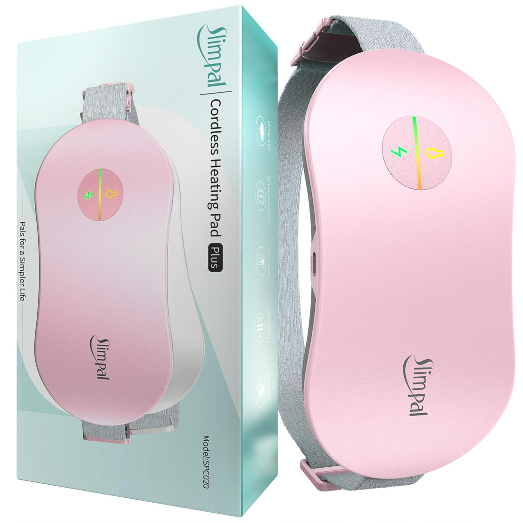 Heating Pad for Period Cramps, Portable Cordless Heating Pad for Menstrual Pain Relief Electric Heat Belt, FSA HSA Eligible, Constant Working, Gifts for Women Girl, Pink