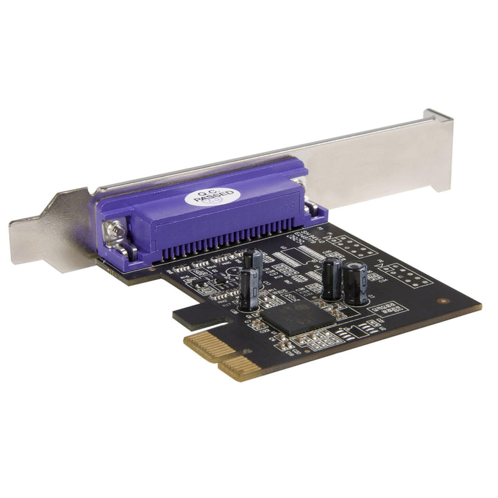 Newer version available PEX1P2: 1 Port PCI Express Dual Profile Parallel Adapter Card - SPP/EPP/ECP - 1x DB25 IEEE 1284 PCIe Parallel Card (PEX1P)