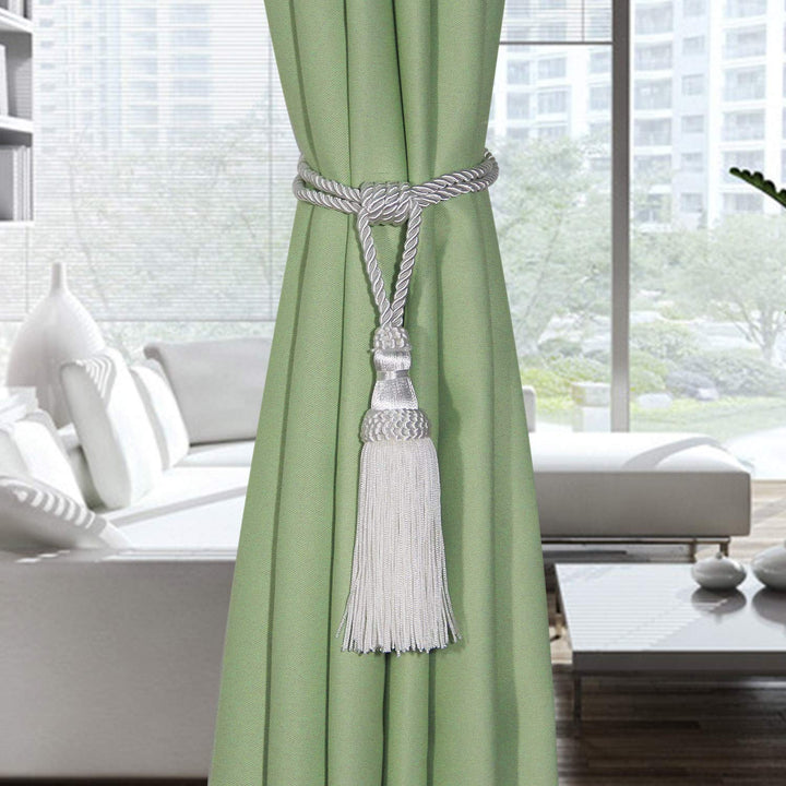 Fenghuangwu 2PCS Curtain Tassel Tiebacks, Handmade Tass