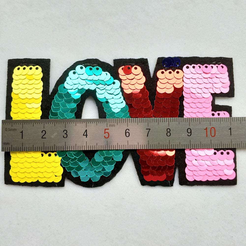 10pcs Love Heart Sew-on/Iron-on Patch Applique Clothes Dress Plant Hat Jeans Sewing Flowers Kid Applique Accessory (Love Heart 10pcs)