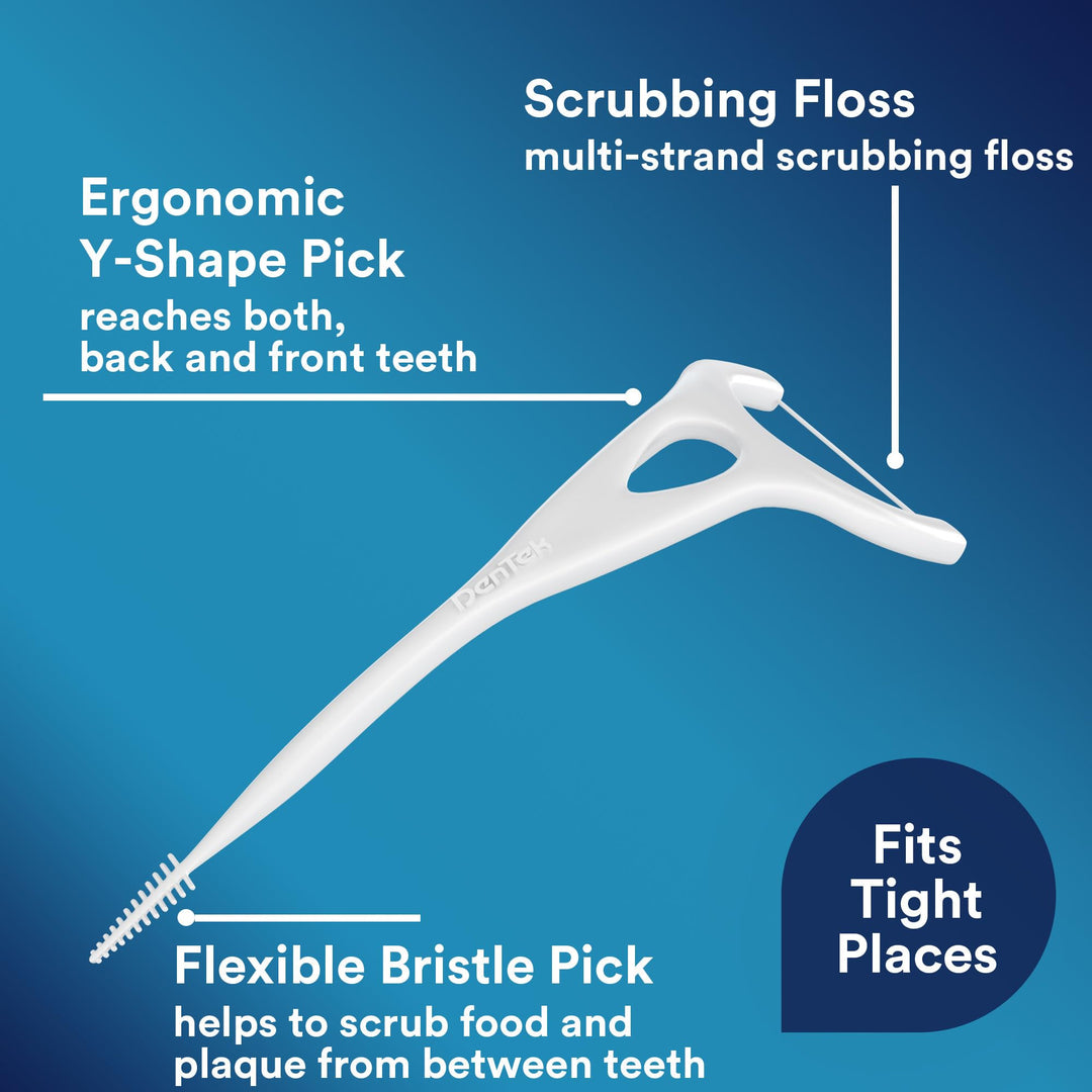 Dentek Floss Picks Complete Clean Back Teeth 75 Count (3 Pack)