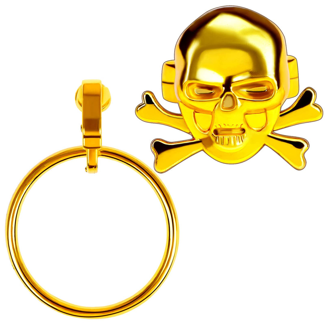 Pirate Hat with Dreadlocks Braids and Costume Accessories Set, Halloween Masquerade Accessory Set of 5