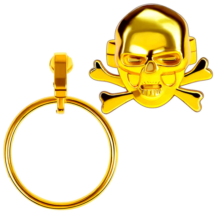 Pirate Hat with Dreadlocks Braids and Costume Accessories Set, Halloween Masquerade Accessory Set of 5