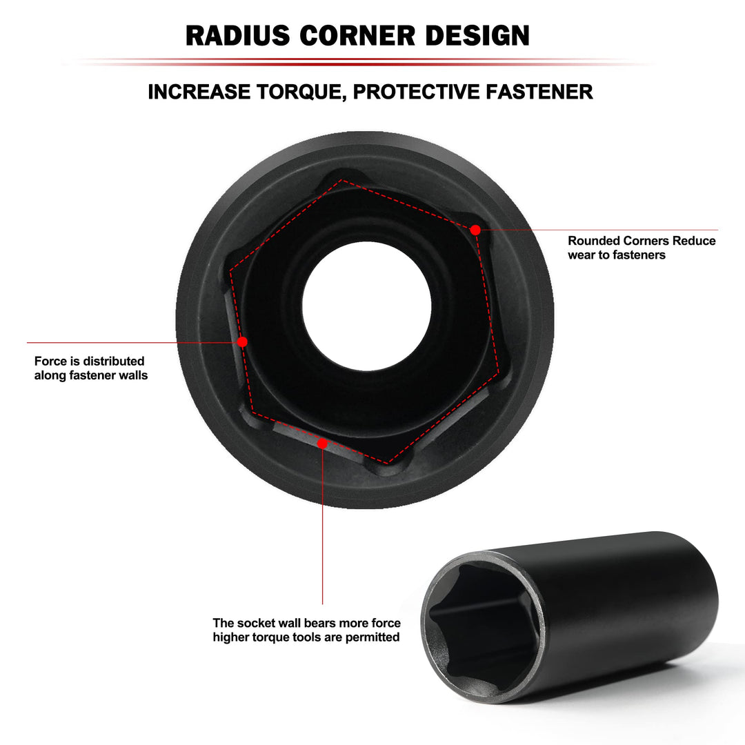 1/4 Drive Socket Wrench Set, 54PCS Socket Set, Drive Impact Socket Set with 72-Tooth Ratchet, Adaptor, CR-V, Metric(4-15mm) &amp; SAE(3/16-9/16), Deep/Standard, Extension Bar, Universal Joint