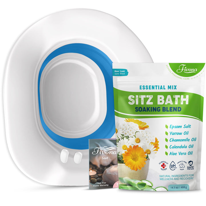 Fivona 2-in-1 Sitz Bath Soak Kit Over The Toilet Seat w