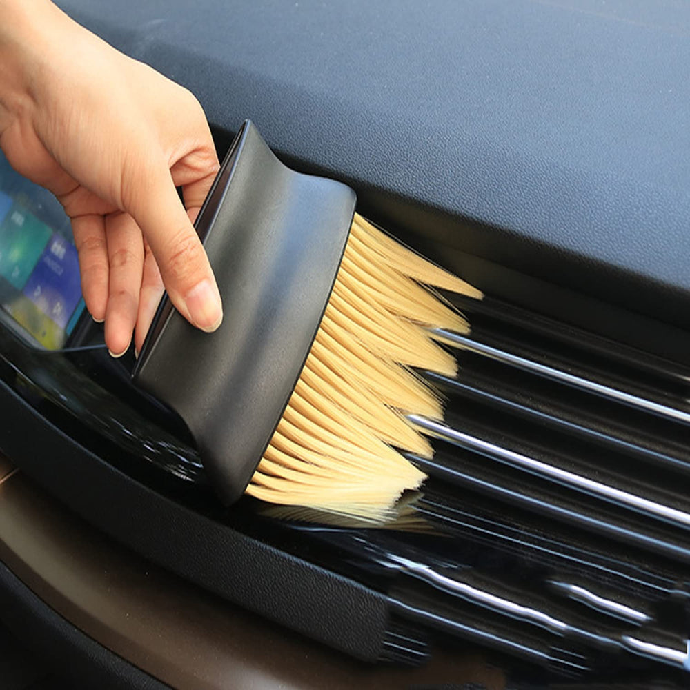 Auto Interior Dust Brushes for Cleaning Interior and Exterior, 2pcs Car Cleaning Brush Duster, Soft Bristles Detailing Brush Dusting Tool for Automotive Dashboard, Air Conditioner Vents.