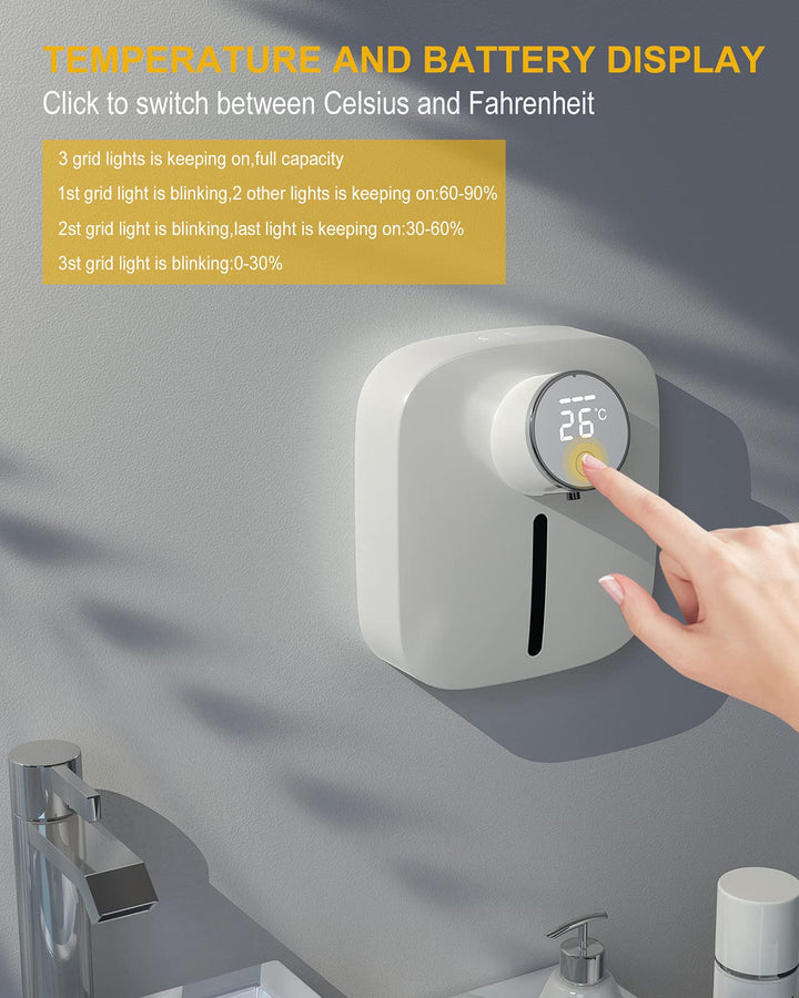 LAND CAST 10.82oz/320ml Automatic Soap Dispenser, Touchless Soap Dispenser, Foaming Soap Dispenser,IPX4 Waterproof Liquid Soap Dispenser for Kitchen Sink Bathroom Hotel Restaurant (Blue)