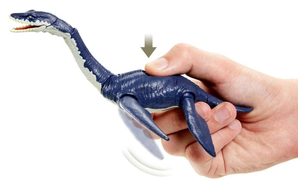 Toys Plesiosaurus Savage Strike Dinosaur Action Figure, Smaller Size, Attack Move Iconic to Species, Movable Arms & Legs, Great Gift for Ages 4 Years Old & Up