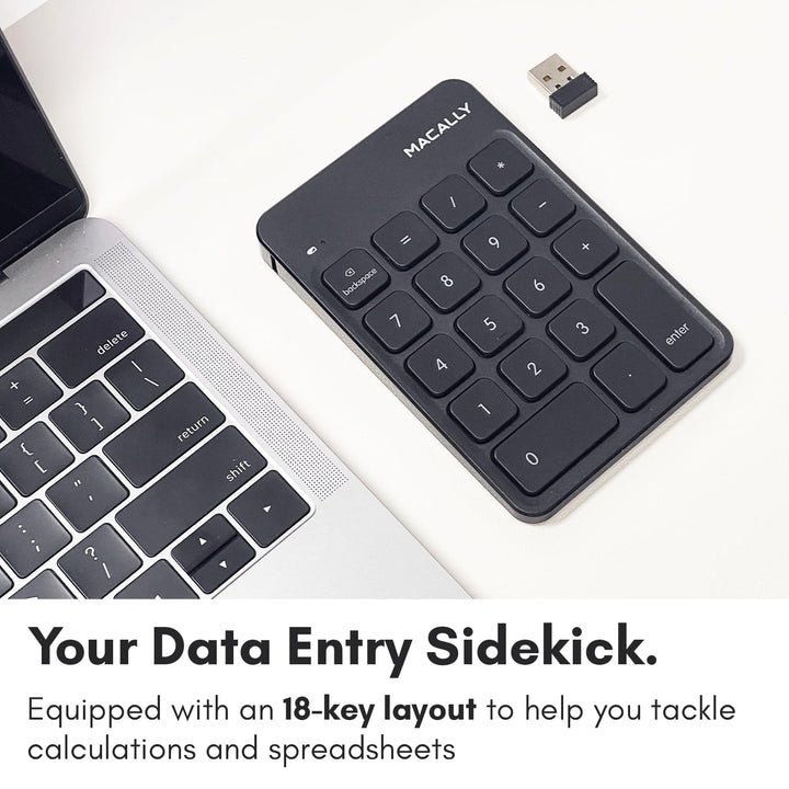Macally Wireless Number Pad | Numeric Keypad | Wireless