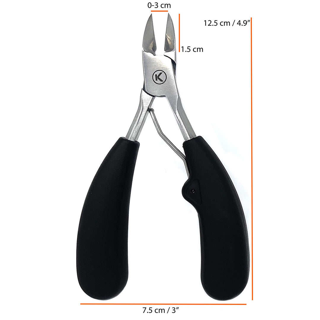 Kohm Toenail Clipper for Thick Nails, Heavy Duty, Easy Grip Handle