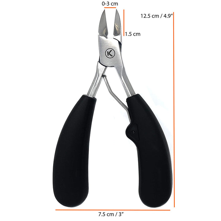 Kohm Toenail Clipper for Thick Nails, Heavy Duty, Easy Grip Handle