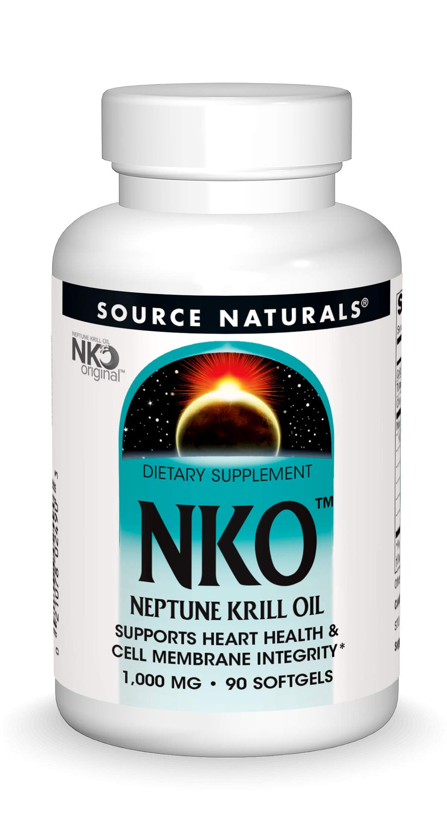 NKO Neptune Krill Oil, Supports Heart Health and Cell Membrane Integrity*, 1000 mg - 90 Softgels