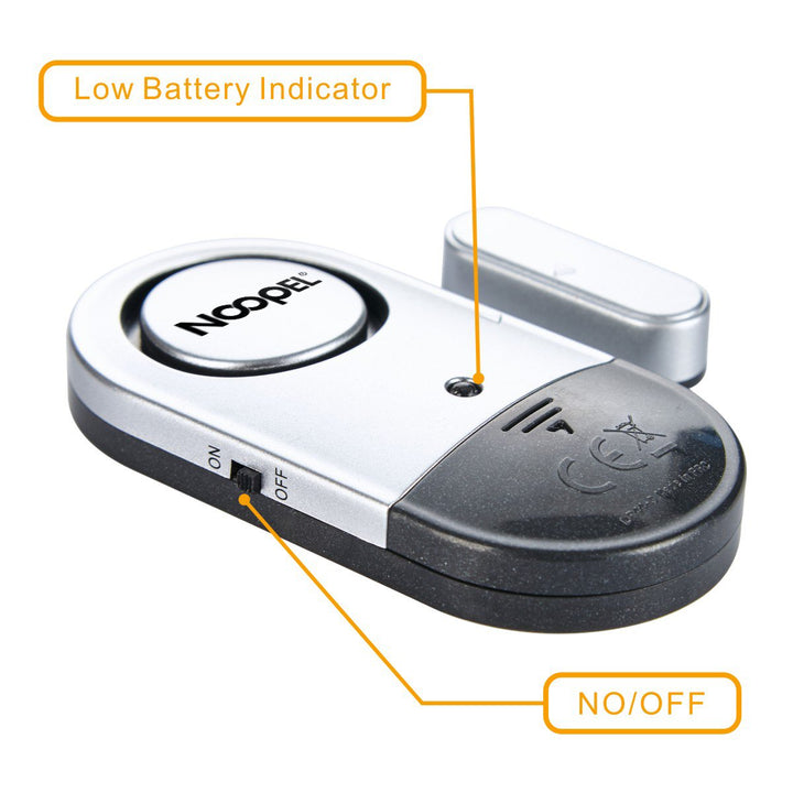 Door Window Alarm 2 Pack Home Security Sensor Burglar Anti-Theft 120DB Alarm with Batteries Included - DIY Easy to Install (2)