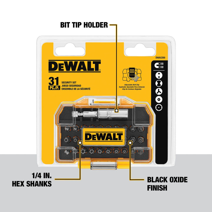 DEWALT DWAX200 Security Screwdriving Set, 31-Piece