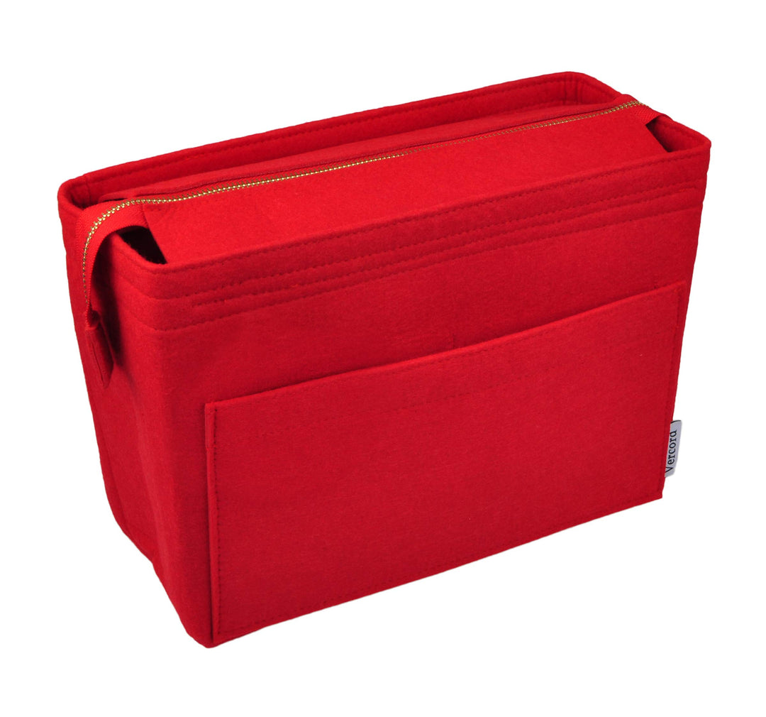 Felt Zipper Handbag Tote Purse Duffel Backpack Organizer Insert Red Large