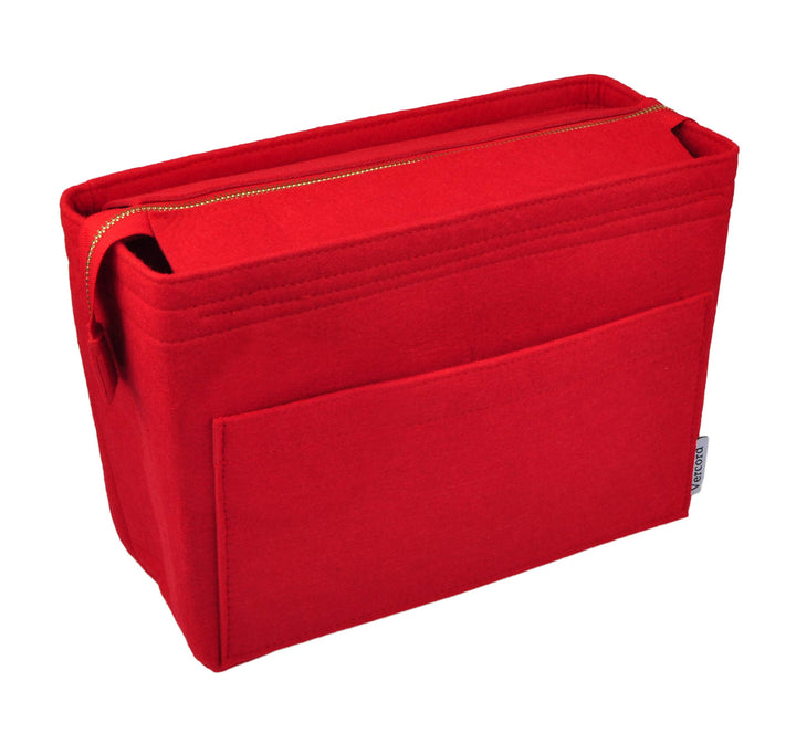 Felt Zipper Handbag Tote Purse Duffel Backpack Organizer Insert Red Large