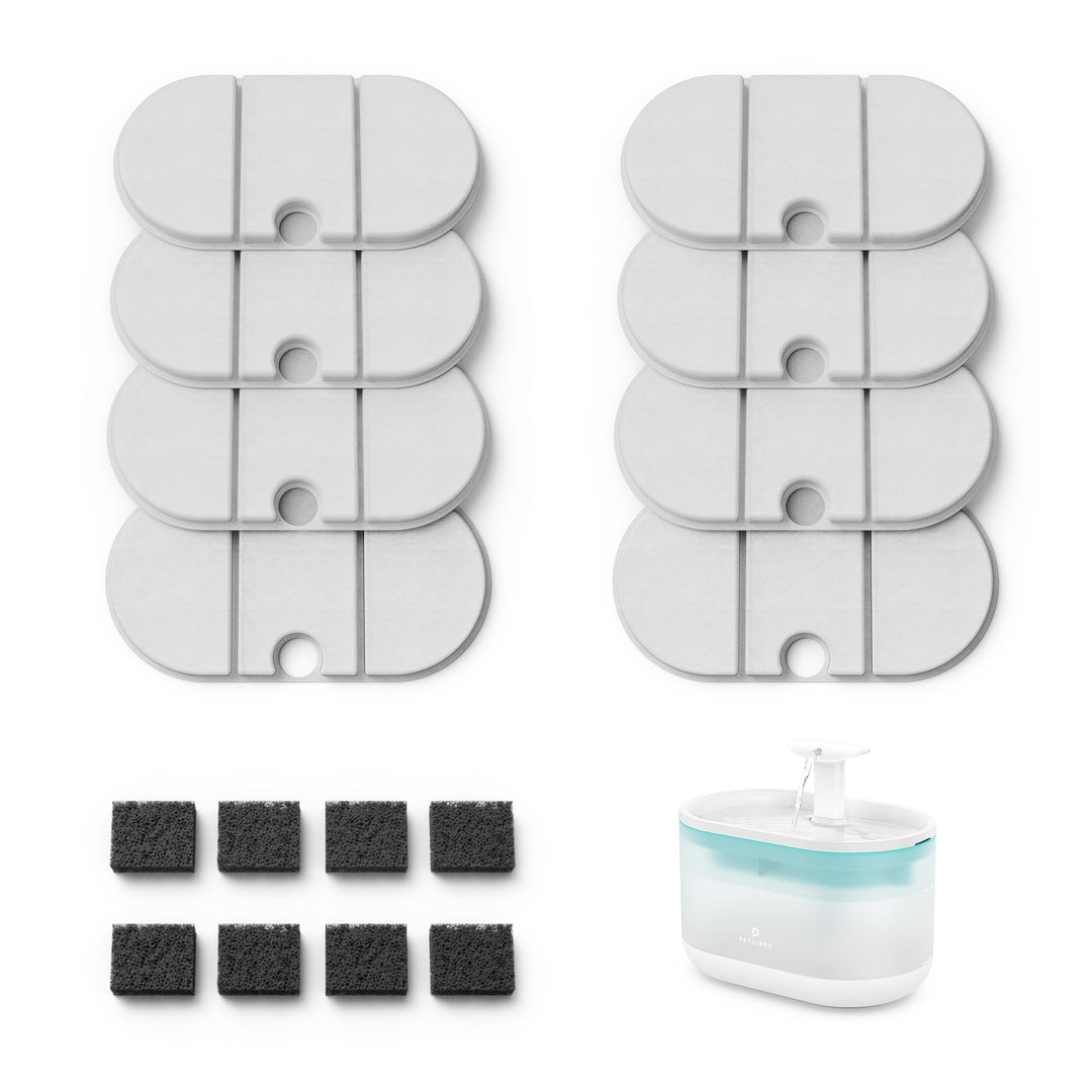 8 Packs Replacement Filters for Capsule Cat Water Fountain PLWF002, 4 Months Set of Replacement Filters for Ultra Quiet Pet Water Fountain