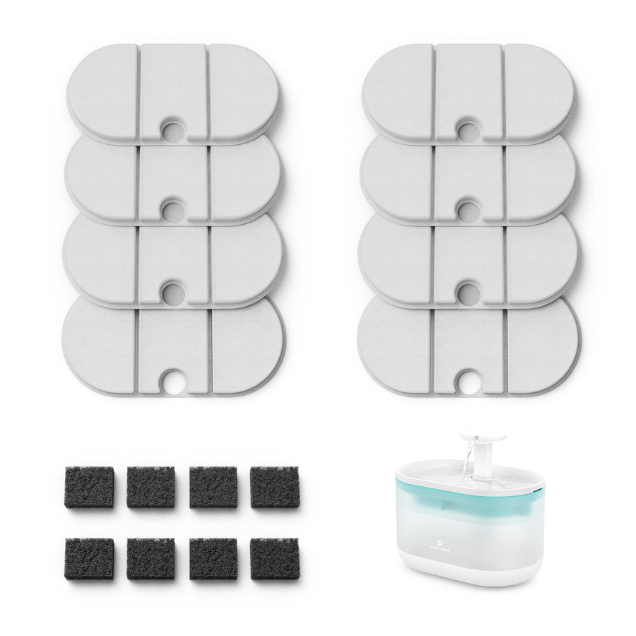 8 Packs Replacement Filters for Capsule Cat Water Fountain PLWF002, 4 Months Set of Replacement Filters for Ultra Quiet Pet Water Fountain