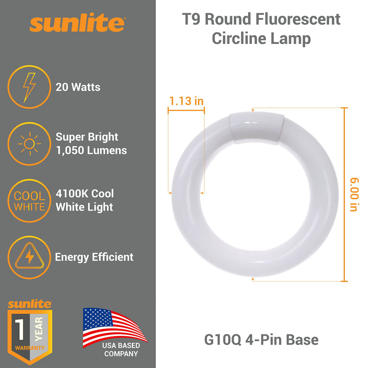 Sunlite 05009 FC6T9/CW T9 Round Fluorescent Circline La