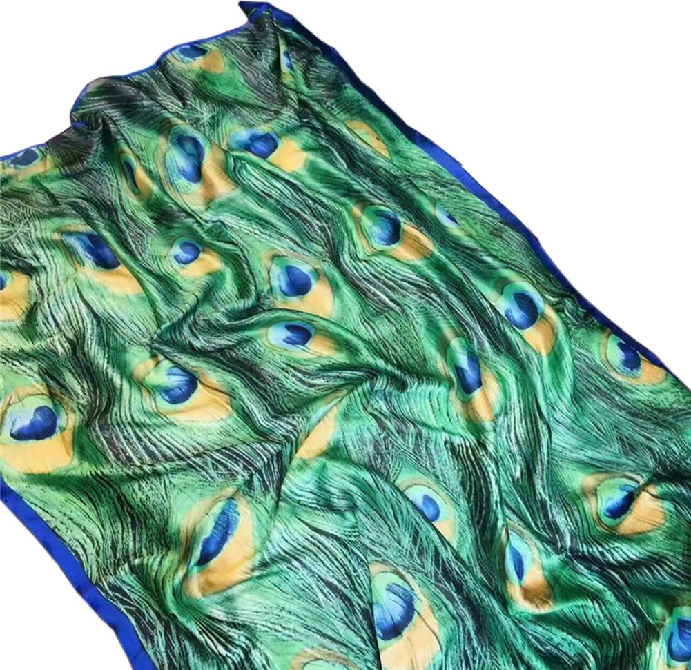 X&amp;F Women&#39;s Fashion Peacock Feather Prints Long Scarf Summer Wrap Shawls