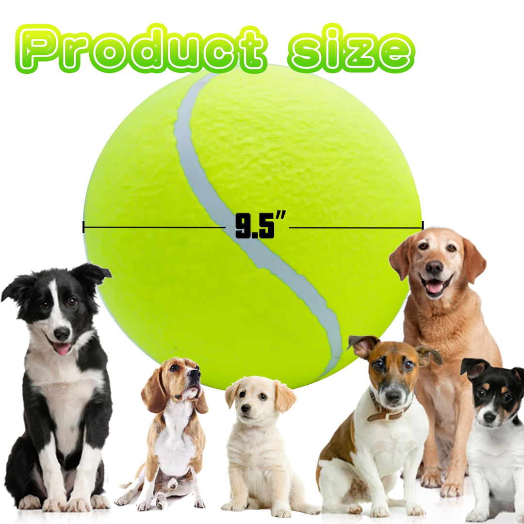 Giant 9.5 Dog Tennis Ball Large Pet Toys Funny Outdoor Sports Ball with Inflating Needles for Small Medium Large Dog