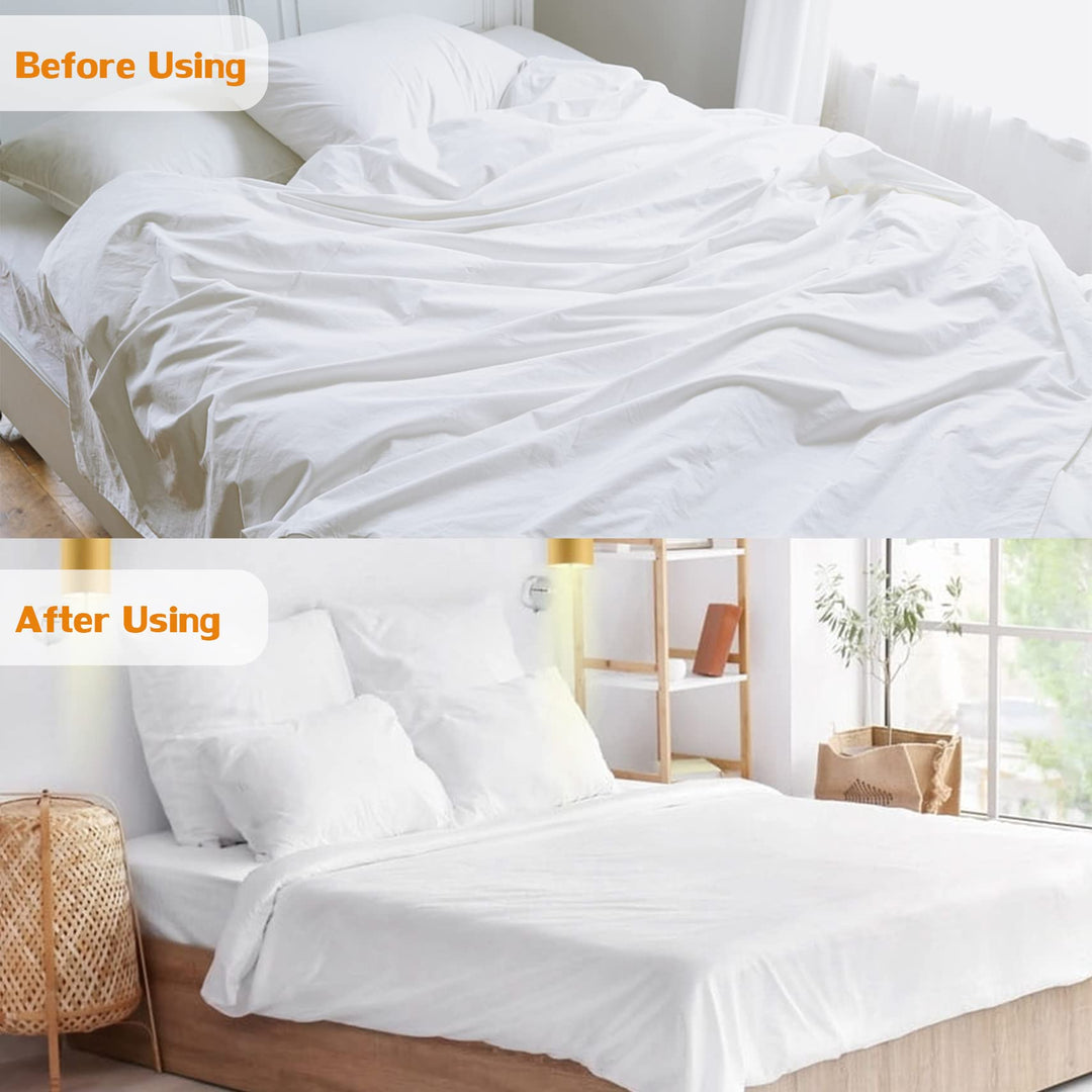 4 Pack Bed Sheet Clips, Adjustable Heavy Duty Fitted Sheet Straps Clips, Elastic Sheet Suspenders Fasteners for Bed Mattress Cover Sofa Cushion