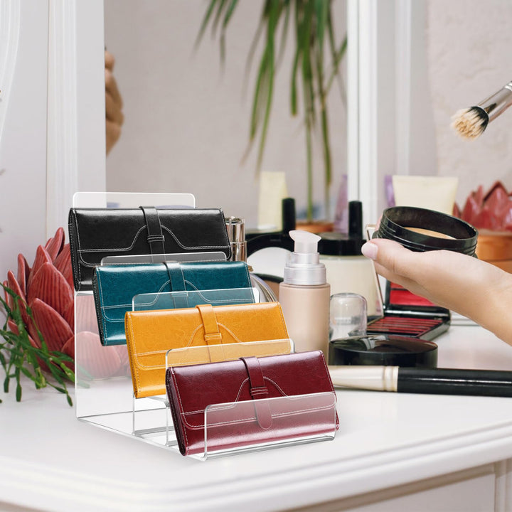 Cabilock Purse Display Stand Acrylic Wallet Holder 4 La