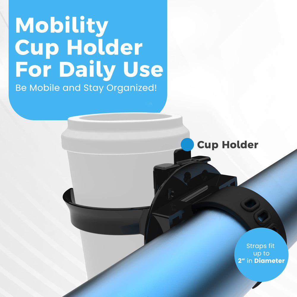 Mobility Cup Holder, Portable Drink Attachment, Adjusta