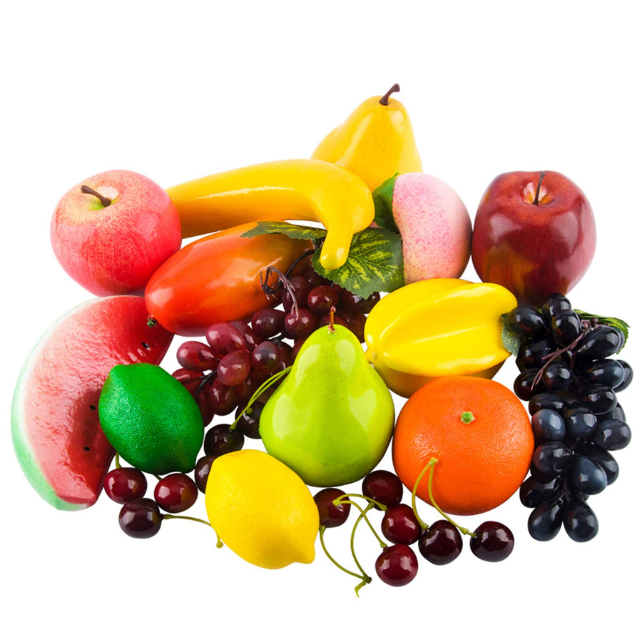 20 Pcs Artificial Fruits Pack, Fake Fruits for Home Decor, Simulation Fruit Set, Party Chirstmas Decortion