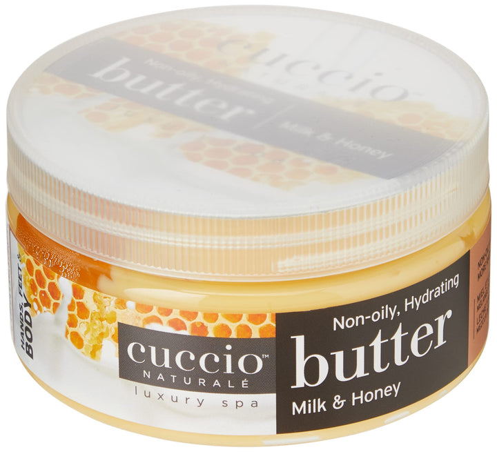 Naturale Butter Blends - Ultra-Moisturizing, Renewing, Smoothing Scented Body Cream - Deep Hydration For Dry Skin Repair - Made With Natural Ingredients - Milk &amp; Honey - 8 Oz
