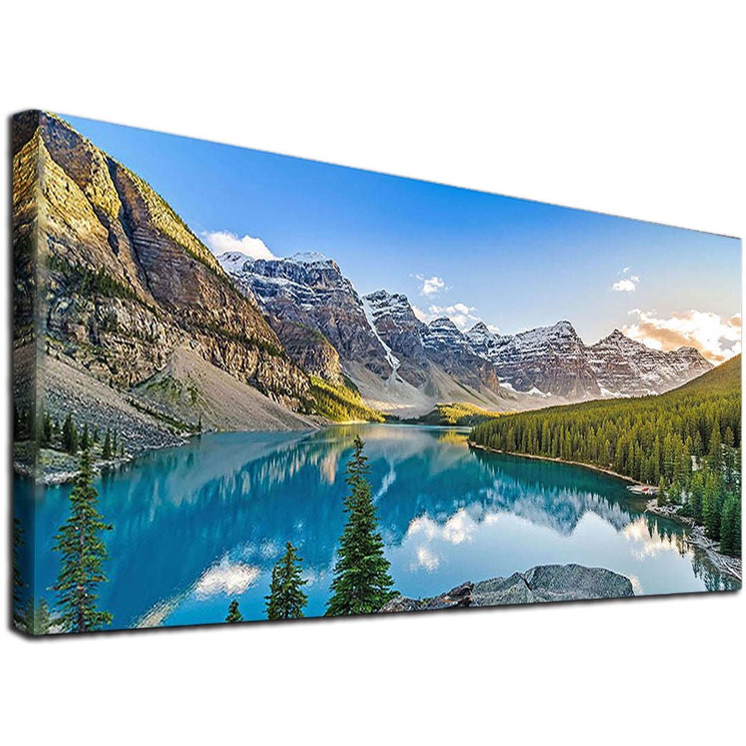 5D Diamond Painting Kits for Adults DIY Large Mountain Full Round Drill (35.5 x 15.7 inch) Crystal Rhinestone Embroidery Pictures Arts Paint by Number Diamond Art Kits for Home Wall Decor