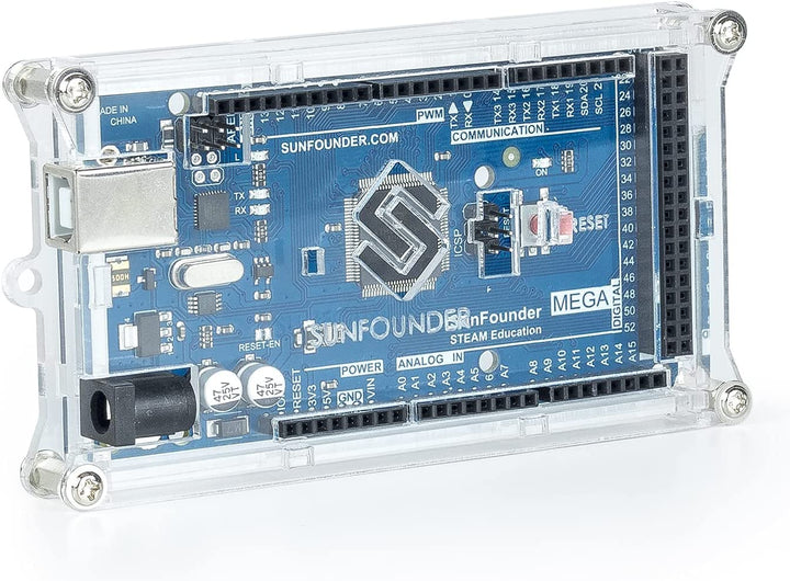 2560 Case Enclosure Transparent Gloss Acrylic Computer Box Compatible with Arduino Mega 2560 Rev3 R3, Genuino Mega 2560 Rev3 (Mega 2560 Board not Included)