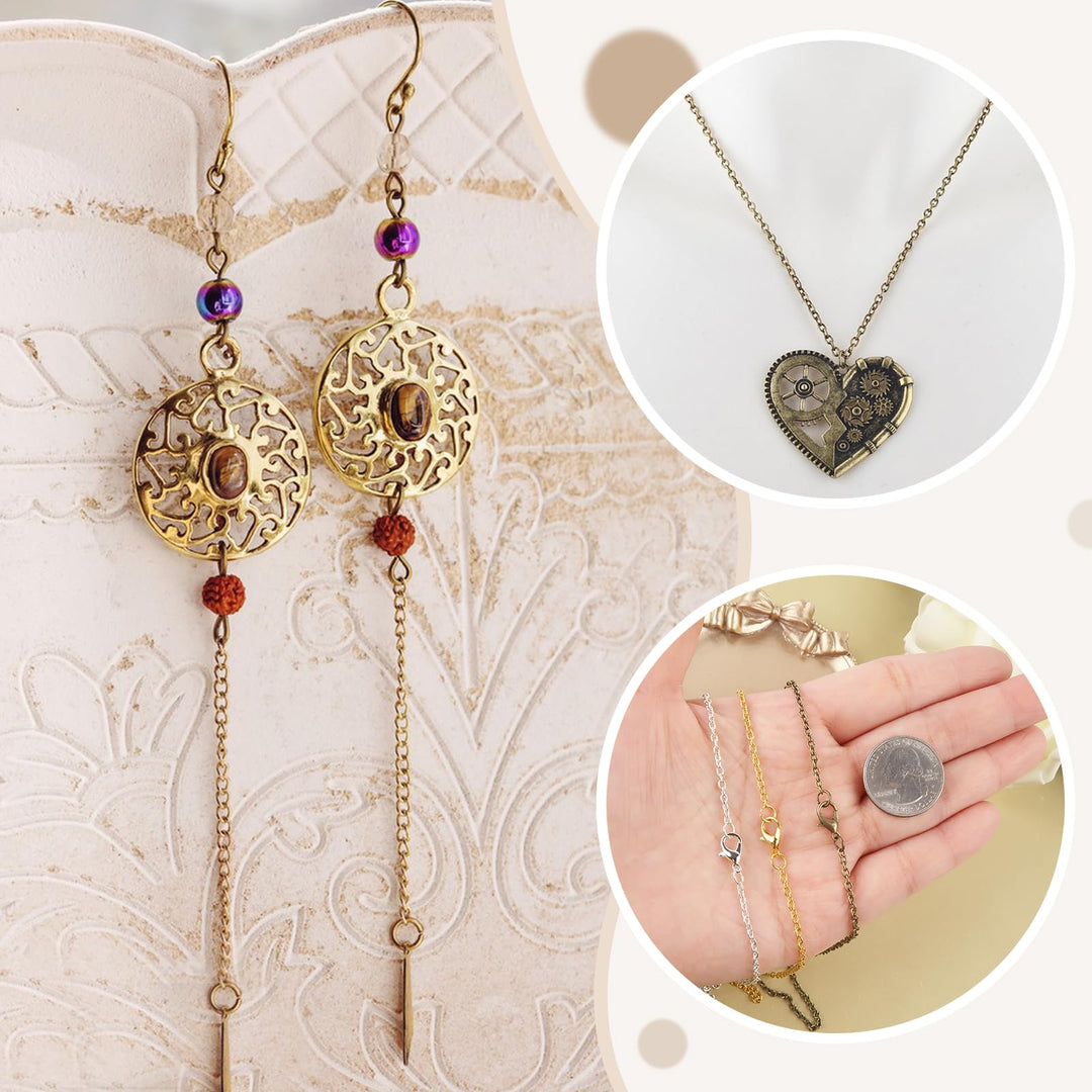 TOAOB 49 Feet Jewelry Making Chains 2mm Necklace Chains