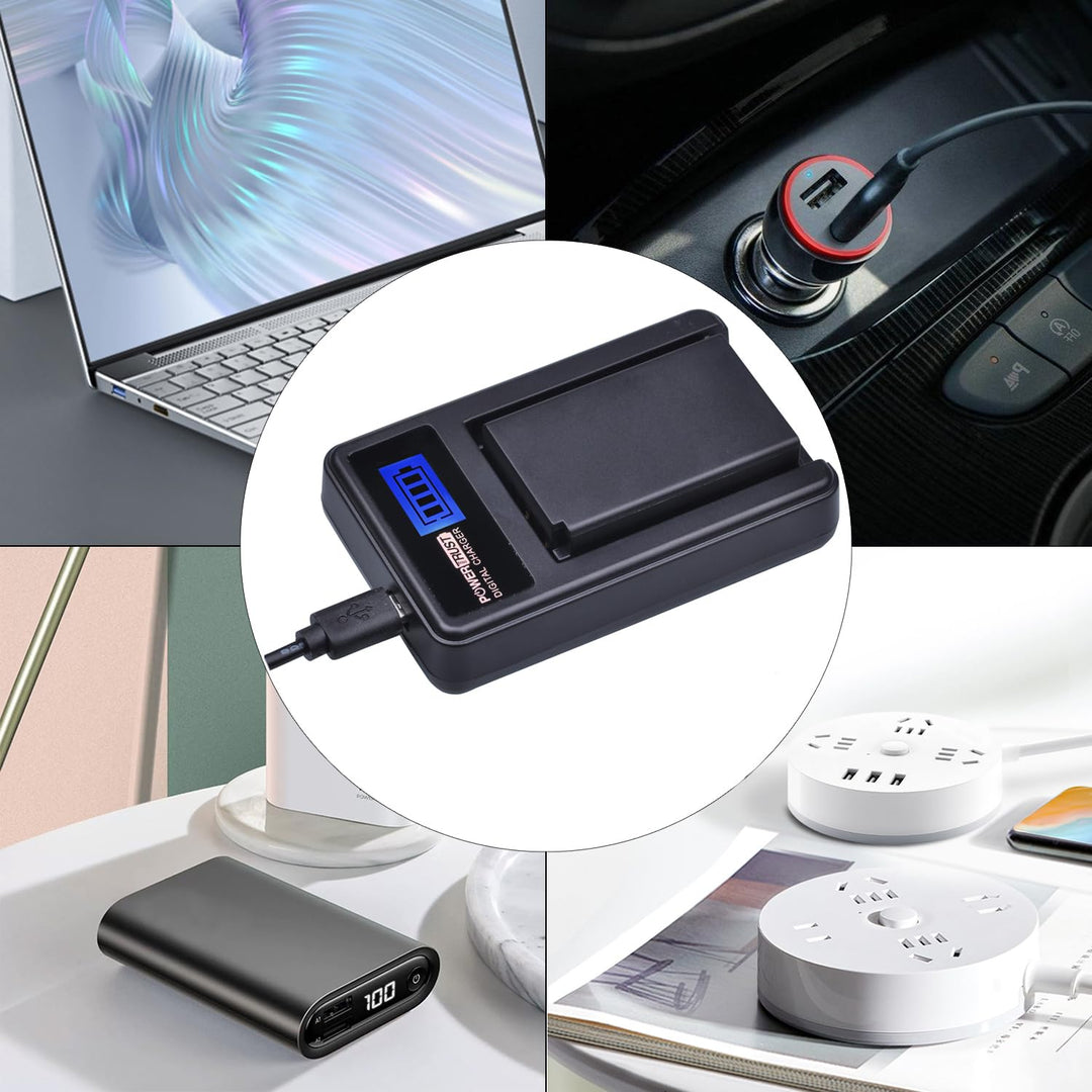 PowerTrust 2 Pack EN-EL20 EN-EL20a Camera Battery and L