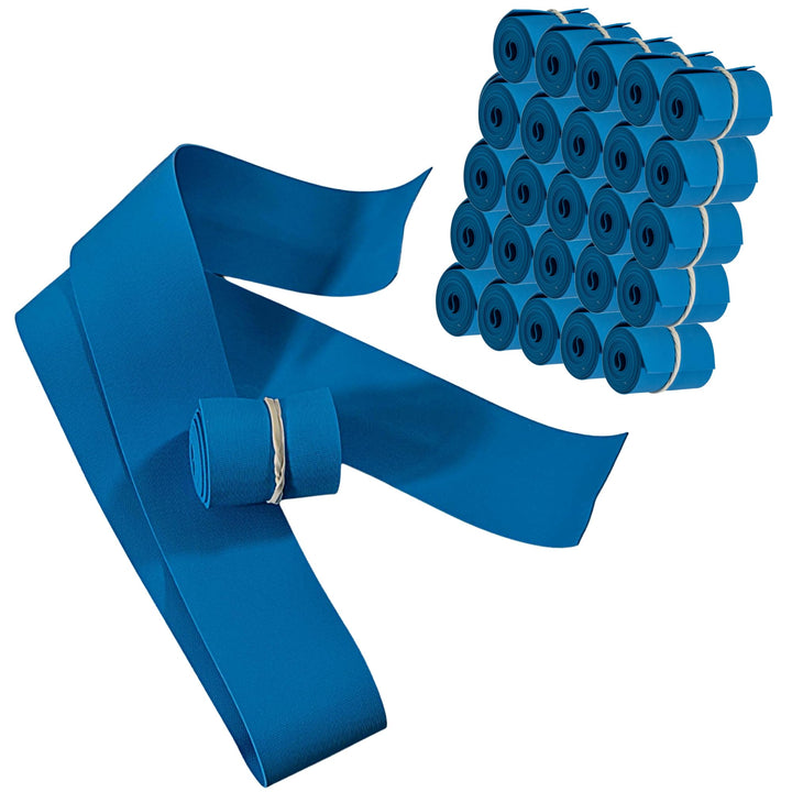 Disposable Tourniquet [Pack of 25] Blue 1 x 18 Inch Long Rolled and Banded Single-Use Elastic Latex-Free First Aid Tourniquets (25)