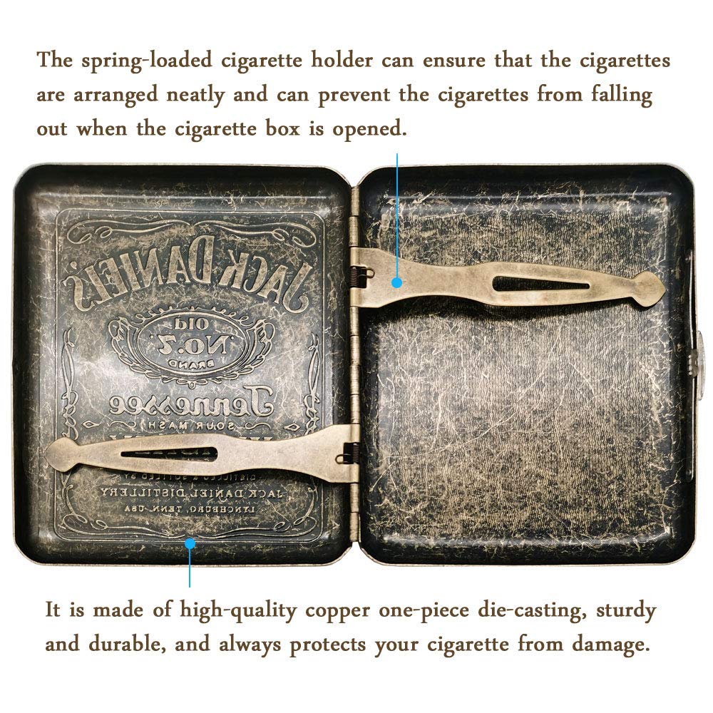 Cigarette Case Box Metal Retro 85mm King Size (18-20 Ca